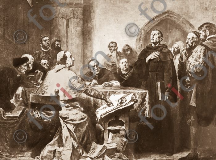 Luther diskutiert 1518 mit Thomas Cajetan in Augsburg | Luther discussed in 1518 with Thomas Cajetan in Augsburg (foticon-simon-150-023.jpg)